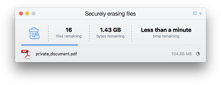 Securely erasing files